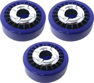 Produktbild von 3x BLAU, Starlet24® Windaschenbecher Gluttöter rund flach - stabiler Metall-Kunststoff-Aschenbecher für draußen & drinnen, spülmaschinenfest