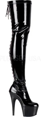 Produktbild von PLEASER ADORE-3063 Plateau-Overknee aus Stretchlack