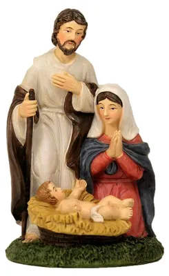 Produktbild von Krippenfigur Heilige Familie, Krippenblock ca. 7 cm