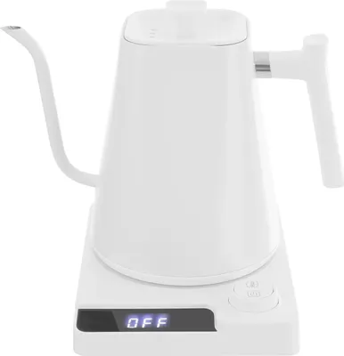 Obrázek produktu pro Elektrická varná konvice – kávovar – LED displej – nerezová ocel – bílá