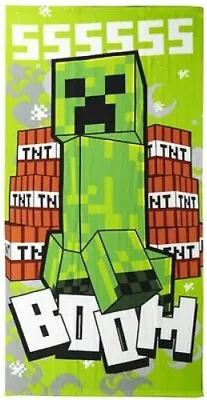 Produktbild von MInecraft Gamer Creeper Mikrofaser Badetuch Strandtuch XL 70x140 cm