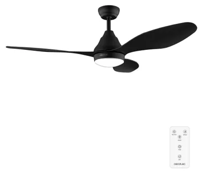Produktbild von Cecotec Aero 5200, Haushalts-Lamellenlüfter, Schwarz, Zimmerdecke, 122 cm, Kabellos, 8 h