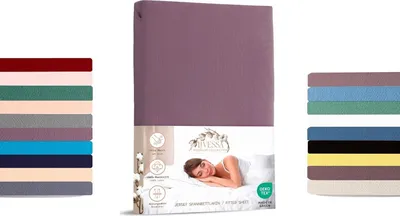 Produktbild von Jersey Spannbettlaken 90x200 cm 100% Baumwolle Pastell-Flieder
