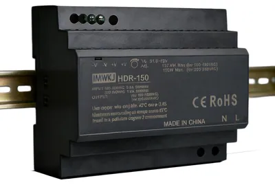 DIN-Schienennetzteil 12 V, 150 W, 12,5 A, Hutschiene, grau