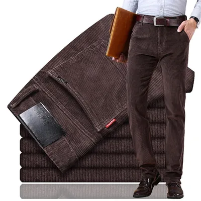 Produktbild von Elzusha – Herren Cordhosen mit geradem Schnitt und Taschen