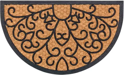 Image de Paillasson Astra COCO DELUXE LIGHT Naturel 45 x 75 cm - demi-rond