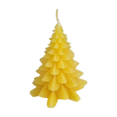 Produktbild von Bienenwachskerze Tannenbaum Kerze 8 cm breite Form – für Adventskranz und Gesteck