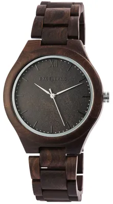 Produktbild von Excellanc analoge Herrenuhr aus Holz in dunkelbraun