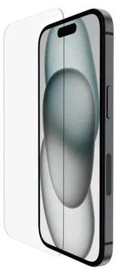 A screen protector is shown applied to a smartphone.