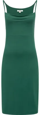 Imagen del producto de Vestido de verano para mujer, cuello cascada, color verde