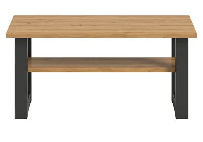 Produktbild von Couchtisch "Eldon" in Artisan Eiche und grau Wohnzimmer Tisch 90 x 50 cm