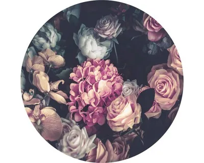 Produktbild von Glasbild Baroque Flowers IV Ø 50 cm