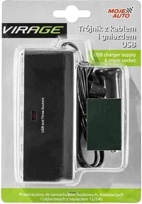 Zdjęcie produktu dla Trójnik 12/24V Na Kablu Z Gniazdem Usb  / Virage