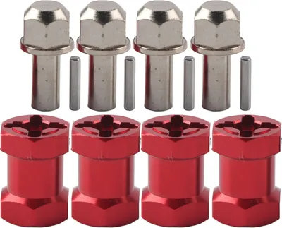 Produktbild von 12-mm-RC-Radnabenadapter, Sechskantanpasser aus Metall, für HSP Redcat Ferngesteuerte Crawler, Länge 17mm