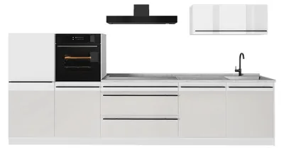 Imagen del producto de Mueble de cocina Vicco R-Line Blanco alto brillo/Blanco 340 cm sin encimera, Model 66552