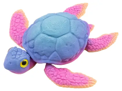Produktbild von 3D-gedruckte Schildkrötenfigur mit beweglichen Gelenken, beweglich, Meerestiermodell, Fidget-Spielzeug, Dekoration für Zuhause, Büro oder Schreibtisch.