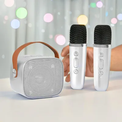 Obrázok produktu pre Mini karaoke set s bezdrôtovými mikrofónmi