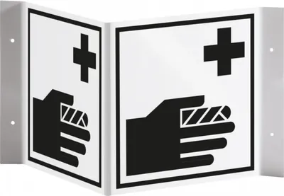 Produktbild von Dreifke® Schild I Tür-Nasenschild Piktogramm Verbandkasten, Kunststoff, 150x1...