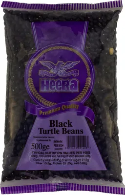Produktbild von Heera - Schwarze Schildkrötenbohnen 500gr