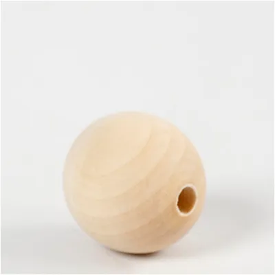 Produktbild von Creativ Company Holzperle, D 30 mm, Lochgröße 5 mm, 4 Stück 1 Box