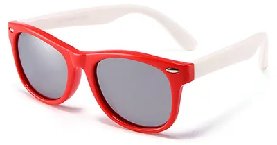 Zdjęcie produktu dla Techsuit okulary okulary przeciwsłoneczne UV - czerwone / białe / lustrzane