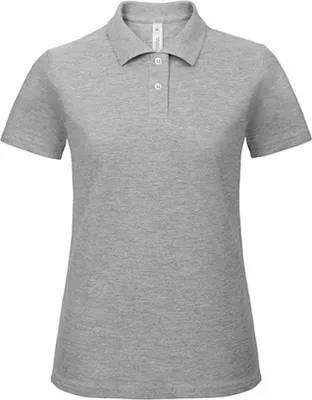 Produktbild von B&C PWI11 | Damen Polo ID.001 /Femininer Schnitt - Farbe: Heather Grey - Größe: S