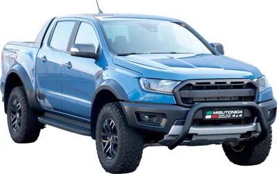 Zdjęcie produktu dla Listwa ochronna przedniego zderzaka do Ford Ranger Raptor 2019-2025 ø76 mm stalowa czarna
