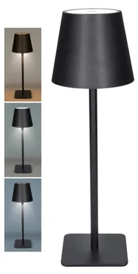 Produktbild von Solight Lucca LED-Akkulampe, 120 lm, Farbtemperaturänderung, dimmbar, schwarz WO69-B