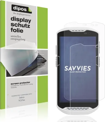 Produktbild von 4x Schutzfolie für Zebra TC57ax matt Displayschutzfolie Folie Display Schutz dipos