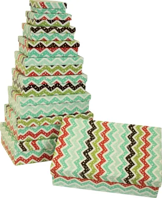 Produktbild von PBS 45172 Geschenkkarton Zacken bunt - 10-tlg. flach