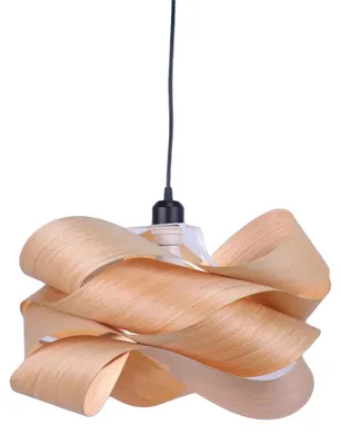 Productafbeelding van Hanglamp, minimalistisch houten design, dimbaar, 45 cm, exclusief lamp