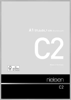 Produktbild von nielsen Aluminium Bilderrahmen C2, 59,4x84,1 cm (A1), Struktur Silber Matt