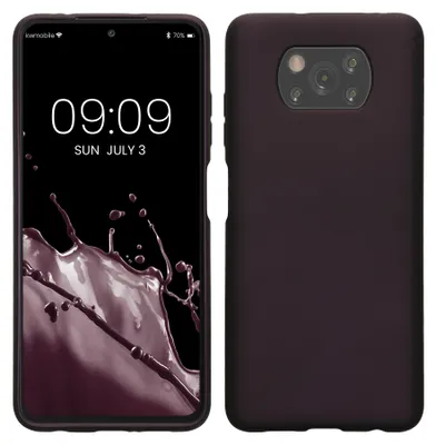 Produktbild von kwmobile Handyhülle für Xiaomi Poco X3 NFC / Poco X3 Pro Hülle - Silikon Case metallisch schimmernd - Schutzhülle Cover - Metallic Brombeere