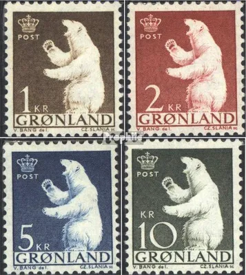 Produktbild von Briefmarken Dänemark - Grönland 1963 Mi 58-61 (kompl.Ausg.) postfrisch Eisbär