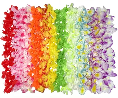 Hawaiianische Blumenkette, Polyester, 105 cm, tropisch