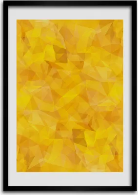 Produktbild von Bild - Bilderrahmen - 50 cm x 70 cm - MDF - Rahmen - Wandkunst Abstraktion Dreiecke