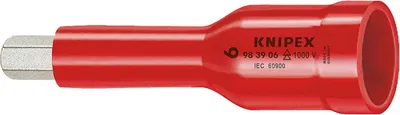 Image de KNIPEX 98 39 06 Douille pour vis à six pans creux avec carré intérieur 3/8" 75 mm