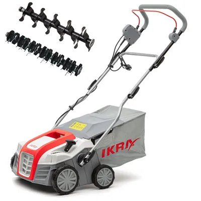 Produktbild von IKRA Elektro Vertikutierer Rasenlüfter IEVL 2000 | 2000 W | 40 cm Arbeitsbreite | Arbeitstiefe +6 bis -12 mm | 55 L Fangsack