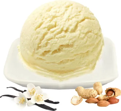 Produktbild von Vanille Erdnuss Low Carb Eis Pulver Vegan Zucker-, laktosefrei 1 kg