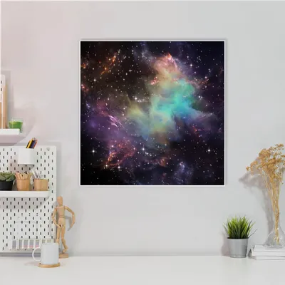 Produktbild von Design Stahlmagnettafel Quadratisch 50x50cm Im Weltall 2