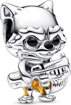 Produktbild von Pandora Marvel Charm 792563C01Rocket Raccoon Silber 925