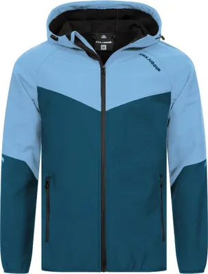 Produktbild von XL KJ-133|KIRKJUBØUR® "Njordr" Herren SOFTSHELLjacke 10.000 mm Wassersäule blau/hellblau
