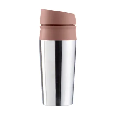 Produktbild von Thermobecher 450ml Isolierbecher Edelstahl Kaffeebecher Isolierflasche Kühlbecher 0,45l Thermosflasche Rose