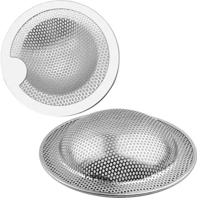 Produktbild von Abflusssieb Edelstahl Küche Spüle Sieb Dusche Haarsieb Badewanne Haarfänger 2 Stücke (7.6cm)
