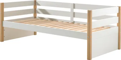 Imagen del producto de FURNLUX Cama individual para niños Margrit, color beige, 90x200 cm / Color principal: Beige / Dimensiones: 99 x 212 x 77 cm