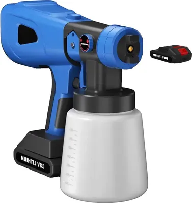 Immagine prodotto di Pistola a spruzzo per vernici, elettrica, potente, capacità 800 ml, 4 dimensioni di ugelli