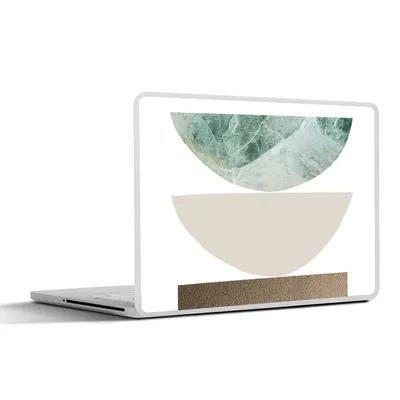 Produktbild von MuchoWow® Laptop Aufkleber Sticker Cover Geometrische Formen - Minimalismus - Pastell 30x22 cm - Laptop-Sticker