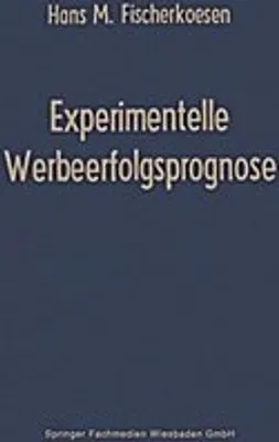 Produktbild von Experimentelle Werbeerfolgsprognose