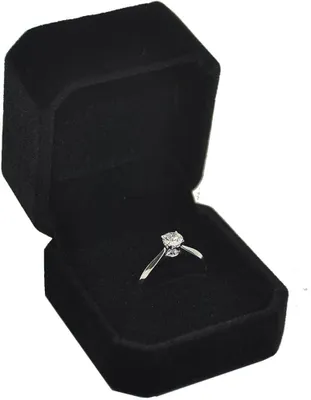 Imagen del producto de Caja de terciopelo para joyas, ideal como regalo para un compromiso o una boda