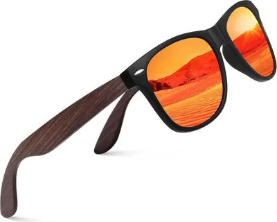 Produktbild von CGID Sonnenbrille Holz Walnuss Polarisiert UV400 CAT3 CE Brillengläser